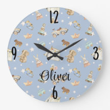 Berçário de Menino Watercolor Antigos Brinquedos 1