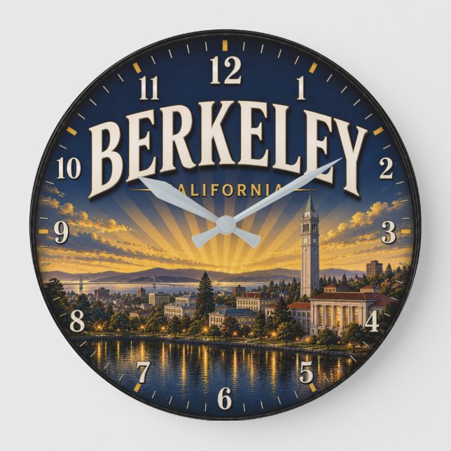Relógio Grande Berkeley California Golden State College (Frente)