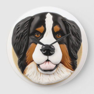 Relógio Grande Bernese Mountain Dog 3D Inspirou