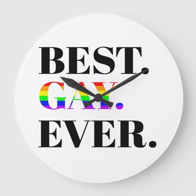 Relógio Grande Best Gay Ever MLM Pride (Frente)