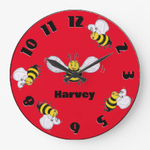 Betty Bee and Busy Bees Round Wall Clock