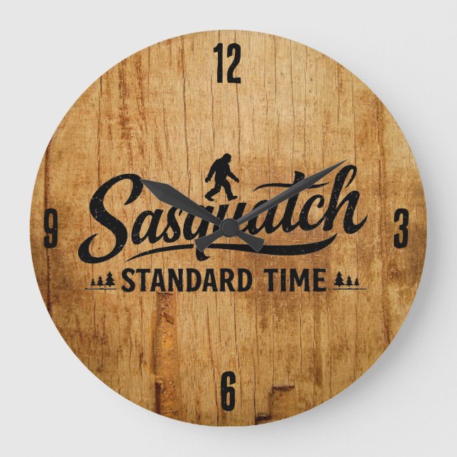 Relógio Grande Bigfoot Sasquatch Clock (Frente)