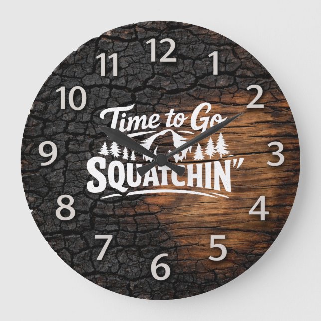 Relógio Grande Bigfoot Sasquatch Wall Clock (Frente)
