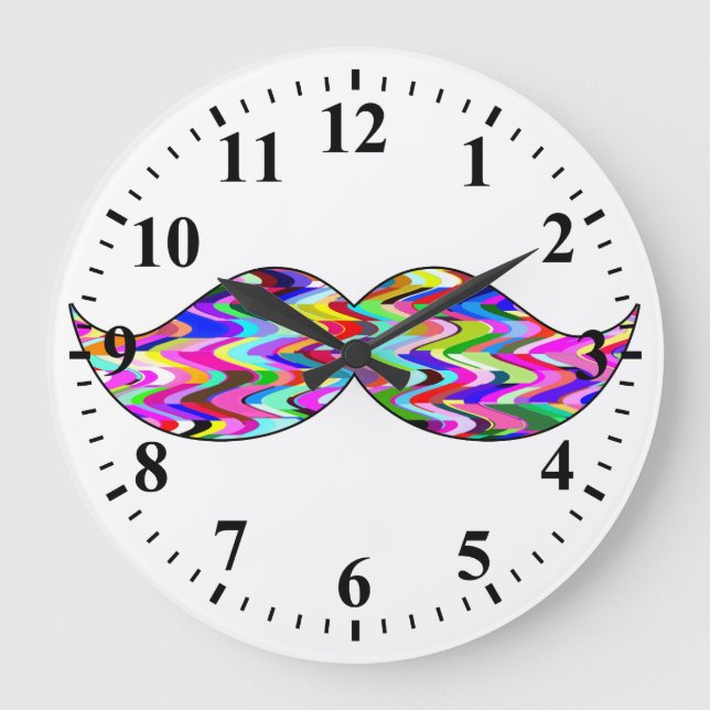 Relógio Grande Bigode engraçado (Frente)