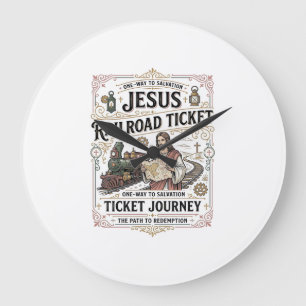 Relógio Grande Bilhete de Trem Jesus Jornada Bilhete de Trem Jesu