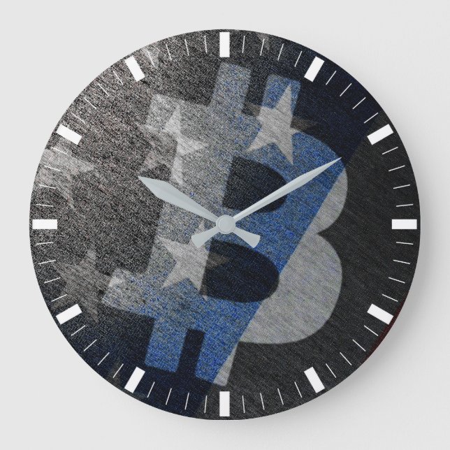 Relógio Grande Bitcoin América ₿ (Frente)