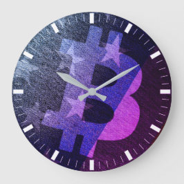 Relógio Grande Bitcoin América ₿ (Neon)