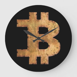 RELÓGIO GRANDE BITCOIN - LETRA B VINTAGEM CRYPTOCURRENCY GIFT