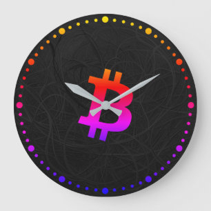 Relógio Grande Bitcoin Miami Neurônio Preto