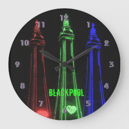 Relógio Grande Blackpool Lindas Luzes Torre, Vermelho, Verde,
