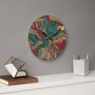 Relógio Grande Blocos de arte e decoração em parede