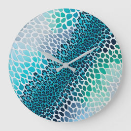 Relógio Grande Bloqueio Colorido de Arte Impressa em Animais