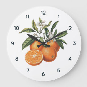 Relógio Grande Bloqueio de fruta Laranja de Cor-de-Água com Númer