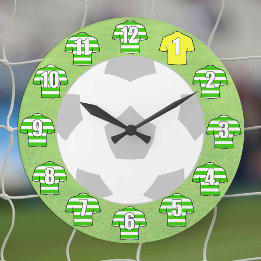 Relógio Grande Bloqueio de futebol - com camisetas limpas