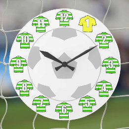 Relógio Grande Bloqueio de futebol - com camisetas limpas