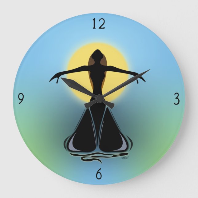 Relógio Grande Bloqueio de Mulher Grande (Frente)