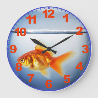 Relógio Grande Bloqueio GoldFish com Números