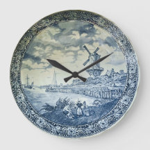 Blue Delft Windmill Placa Holandesa