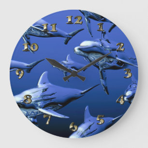 Relógio Grande Blue Dolphin