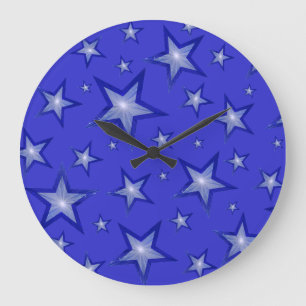 Relógio Grande Blue Stars (Estrelas Azuis)