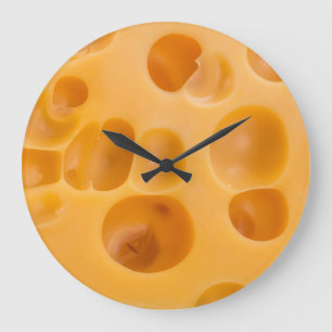 Relógio Grande Boca de queijo isolada, design adorável