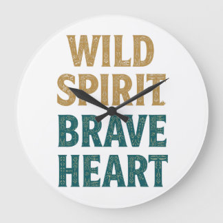 Relógio Grande Boho Adventure Wild Spirit Brave Heart