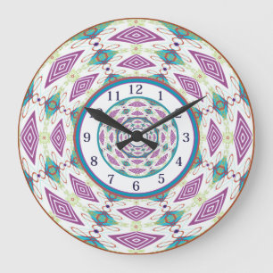 Relógio Grande Boho Mandala Large Clock