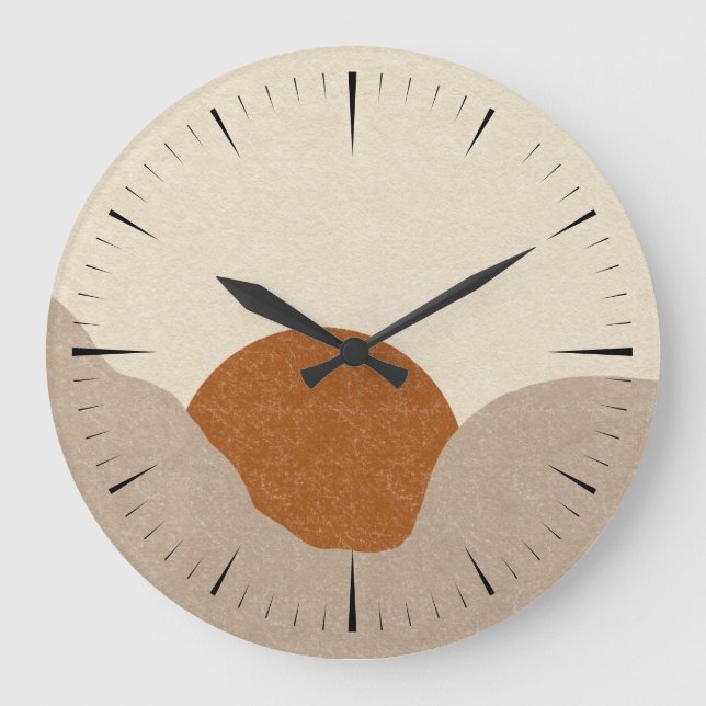 Relógio Grande Boho Sun Desert Wall Clock (Frente)