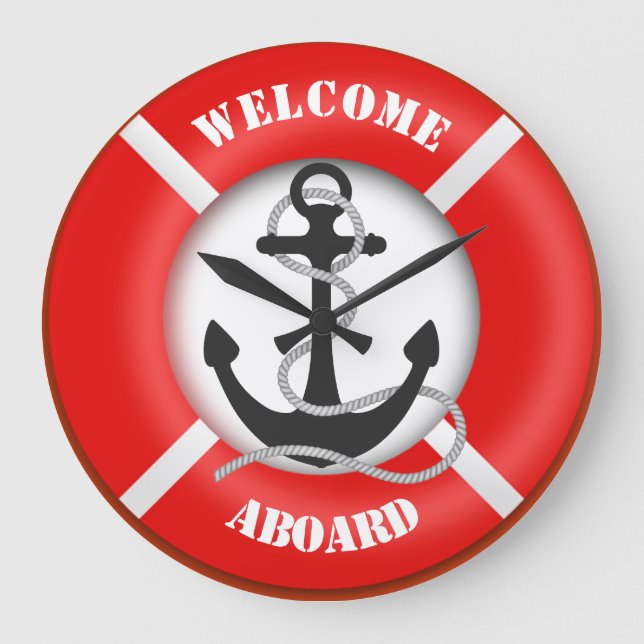Relógio Grande Boias náuticas com anel de vida (Frente)