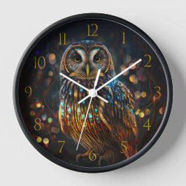 Relógio Grande Bokeh Owl Of Light