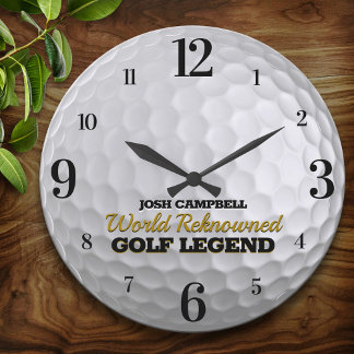 Relógio Grande Bola de Golfe de Legenda Funny Golf Personalizada