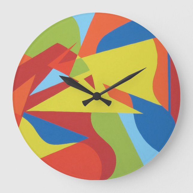 Relógio Grande Bold Color Splash Toucan Wall Clock (Frente)