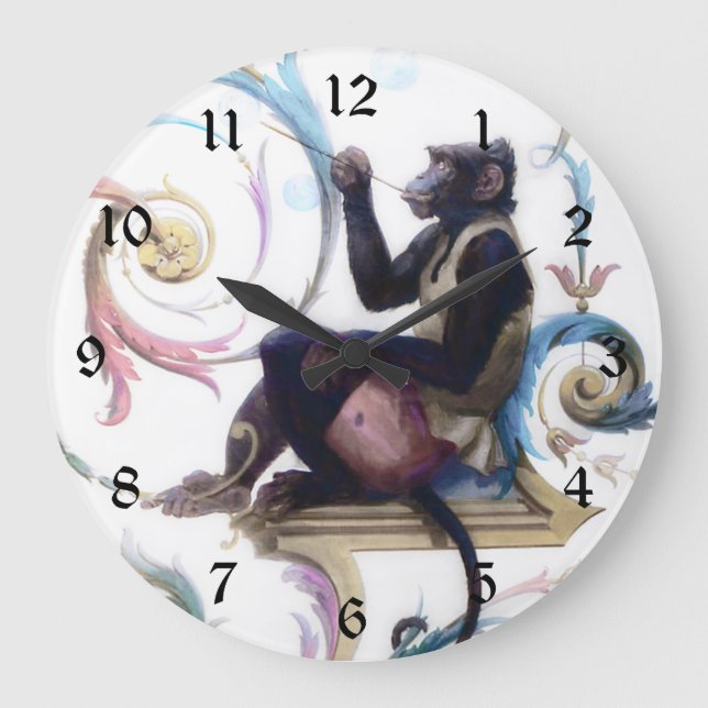 Relógio Grande Bolhas de Macacos (Frente)
