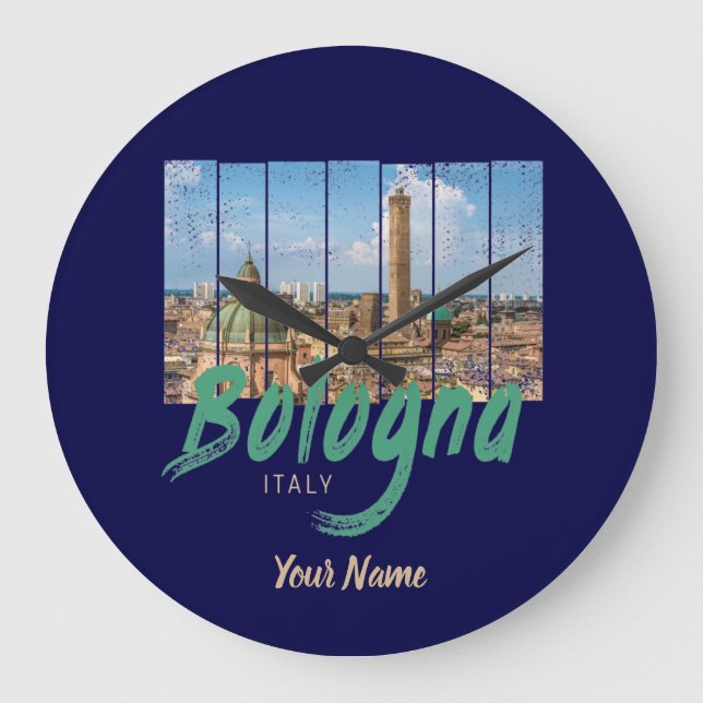 Relógio Grande Bolonha Emilia-Romagna Itália vintage souvenir (Frente)