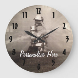 Relógio Grande Bombeiro A Trabalhar Nas Linhas