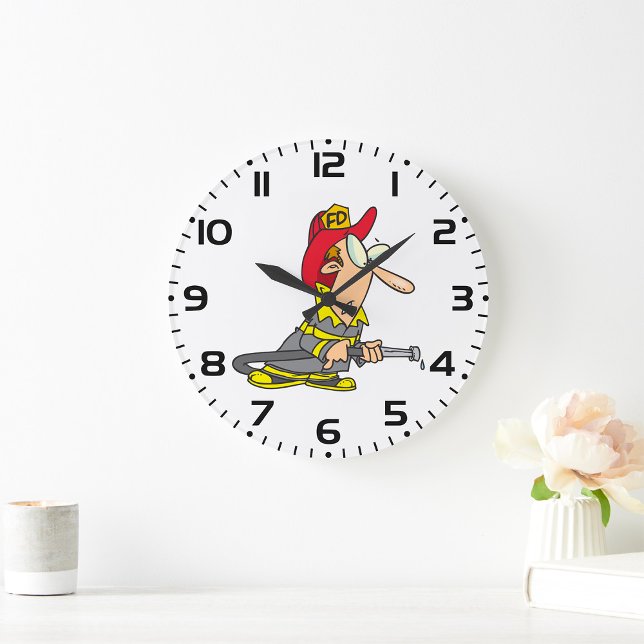 Relógio Grande Bombeiro engraçado com resposta de emergência (Criador carregado)