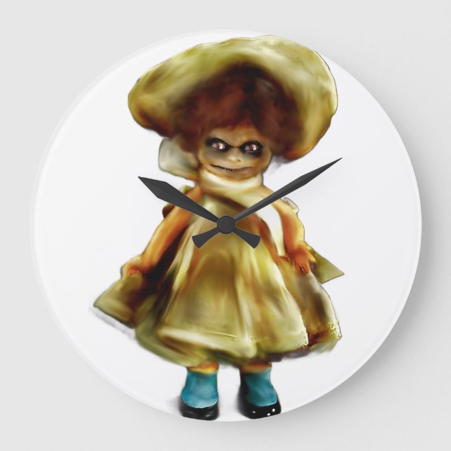 Relógio Grande BONECA DORA MALVADA, produto de boneca assombrada  (Frente)