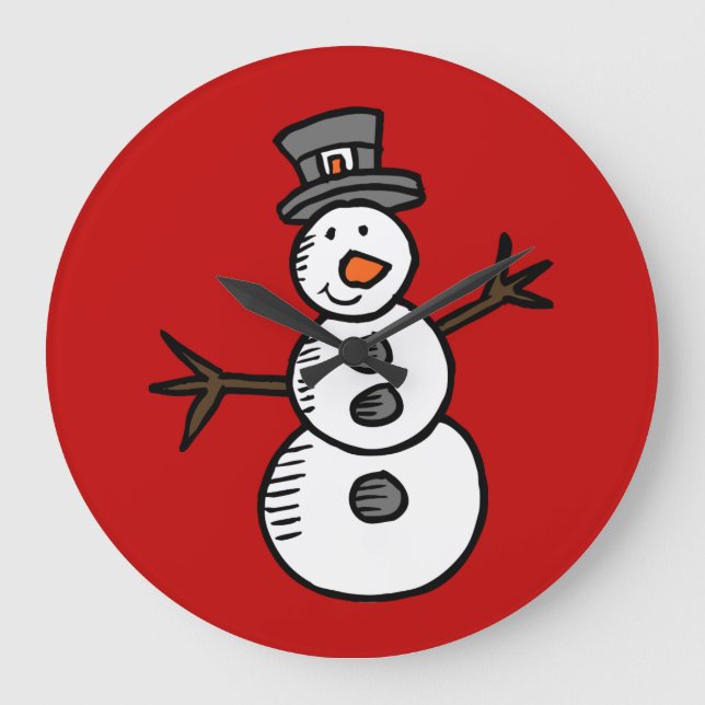 Relógio Grande Boneco de neve (Frente)