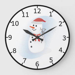 Relógio Grande Boneco de neve bonito