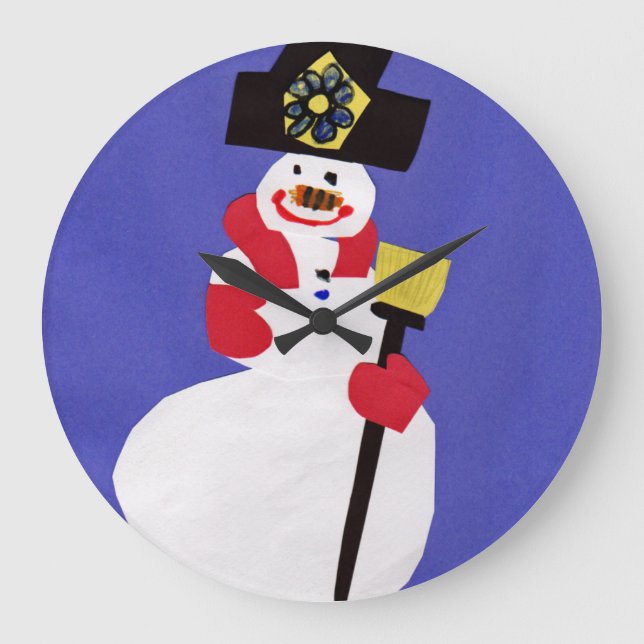 Relógio Grande Boneco de neve por VictoriaShaylee (Frente)