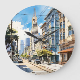 Relógio Grande Bonita caneta e esboço de tinta em São Francisco