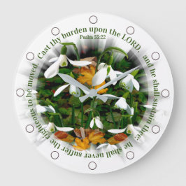 Relógio Grande Bonito Neves com Salmo 55:22