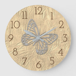 Relógio Grande Borboleta-branca