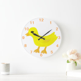 Relógio Grande Borracha Amarela Bebê Ducky