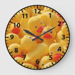 Relógio Grande Borracha Ducky Kid's Bathroom Wall Clock