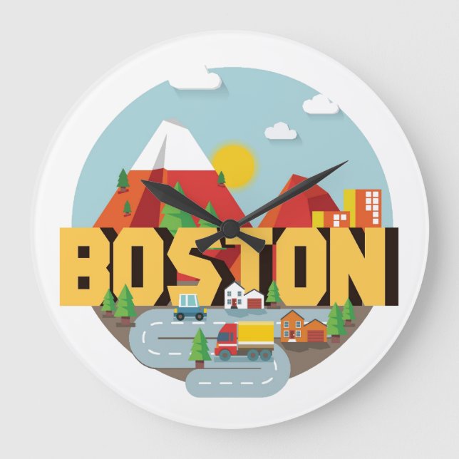 Relógio Grande Boston Como Destino (Frente)