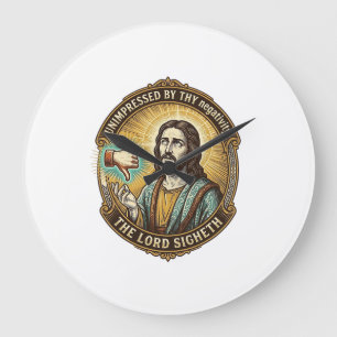 Relógio Grande Botão de Não Gostar de Jesus Humor Mídia Social Tr