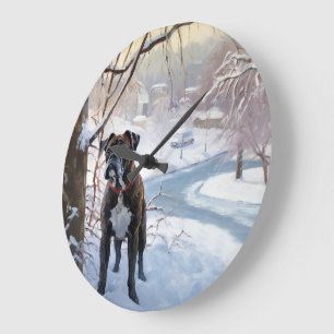 Relógio Grande Boxer Deixe-o nevar no Natal