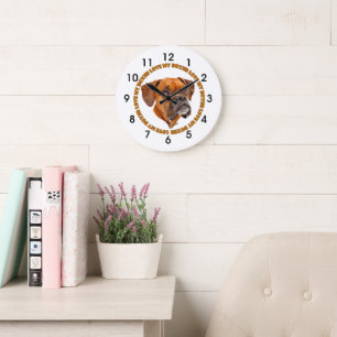 Relógio Grande Boxer Dog Ama Meu Boxer