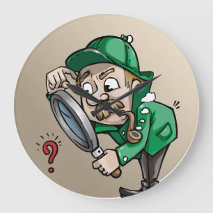 Relógio Grande Braço de vidro do detective privado da lente de